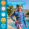 image:imageSwimZip Girls Long Sleeve Rash Guard and Bikini Bottoms Swimsuit Set  UPF 50Tropadelic