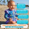 image:imageSwimZip Girls Long Sleeve Rash Guard and Bikini Bottoms Swimsuit Set  UPF 50Tropadelic