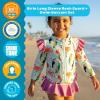 image:imageSwimZip Girls Long Sleeve Rash Guard and Bikini Bottoms Swimsuit Set  UPF 50Tropical Birds