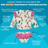 image:imageSwimZip Girls Long Sleeve Rash Guard and Bikini Bottoms Swimsuit Set  UPF 50Tropical Birds