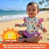 image:imageSwimZip Girls Long Sleeve Rash Guard and Bikini Bottoms Swimsuit Set  UPF 50Tropical Birds