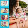image:imageSwimZip Girls Long Sleeve Rash Guard and Bikini Bottoms Swimsuit Set  UPF 50Tropical Birds