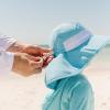 image:imageSwimZip Girls Wide Brim Sun Hat  UPF 50 Sun ProtectionAqua Sky