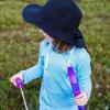 image:imageSwimZip Girls Wide Brim Sun Hat  UPF 50 Sun ProtectionBlack