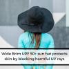 image:imageSwimZip Girls Wide Brim Sun Hat  UPF 50 Sun ProtectionBlack