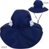 image:imageSwimZip Girls Wide Brim Sun Hat  UPF 50 Sun ProtectionNavy