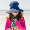 image:imageSwimZip Girls Wide Brim Sun Hat  UPF 50 Sun ProtectionNavy