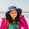 image:imageSwimZip Girls Wide Brim Sun Hat  UPF 50 Sun ProtectionNavy