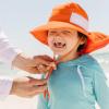 image:imageSwimZip Girls Wide Brim Sun Hat  UPF 50 Sun ProtectionOrange
