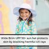 image:imageSwimZip Girls Wide Brim Sun Hat  UPF 50 Sun ProtectionWhite