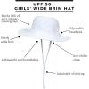 image:imageSwimZip Girls Wide Brim Sun Hat  UPF 50 Sun ProtectionWhite
