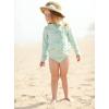 image:imageSwimZip Little Girl Mint Chip Rash Guard Swimsuit Set