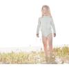 image:imageSwimZip Little Girl Mint Chip Rash Guard Swimsuit Set