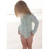 image:imageSwimZip Little Girl Mint Chip Rash Guard Swimsuit Set