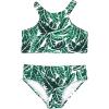 image:imageSwimZip Girls Halter Top and Bikini Bottom 2 Piece Set UPF 50 Sun ProtectionGreen