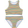 image:imageSwimZip Girls Halter Top and Bikini Bottom 2 Piece Set UPF 50 Sun ProtectionSunny Stripe