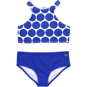 image:imageSwimZip Girls Halter Top and Bikini Bottom 2 Piece Set UPF 50 Sun ProtectionBlue