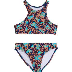 image:imageSwimZip Girls Halter Top and Bikini Bottom 2 Piece Set UPF 50 Sun ProtectionDeep Dive