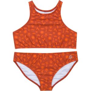 image:imageSwimZip Girls Halter Top and Bikini Bottom 2 Piece Set UPF 50 Sun ProtectionDesert