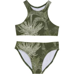 image:imageSwimZip Girls Halter Top and Bikini Bottom 2 Piece Set UPF 50 Sun ProtectionHawaiian Rainforest