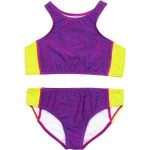image:imageSwimZip Girls Halter Top and Bikini Bottom 2 Piece Set UPF 50 Sun ProtectionIn Disguise