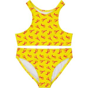 image:imageSwimZip Girls Halter Top and Bikini Bottom 2 Piece Set UPF 50 Sun ProtectionLobster