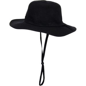 image:imageSwimZip Girls Wide Brim Sun Hat  UPF 50 Sun ProtectionBlack