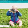 image:imageSwimZip Girls Long Sleeve Rash Guard amp 1Piece Swimsuit  UPF 50 Sun ProtectionOcean Breeze