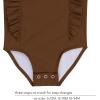 image:imageSwimZip Girls Ruffle OnePiece Swimsuit with UPF 50 Sun ProtectionCold Brew
