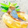 image:imageSwimZip Girls Ruffle OnePiece Swimsuit with UPF 50 Sun ProtectionMediterranean Lemons