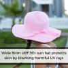 image:imageSwimZip Girls Wide Brim Sun Hat  UPF 50 Sun Protection Pink