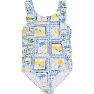 image:imageSwimZip Girls Ruffle OnePiece Swimsuit with UPF 50 Sun ProtectionMediterranean Lemons