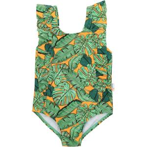 image:imageSwimZip Girls Ruffle OnePiece Swimsuit with UPF 50 Sun ProtectionThe Tropics