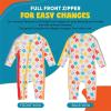 image:imageSwimZip Girls LongSleeve UPF 50 Swimsuit for Baby Toddler amp Little GirlsBlossom