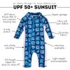 image:imageSwimZip Girls LongSleeve UPF 50 Swimsuit for Baby Toddler amp Little GirlsCoastal