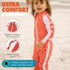 image:imageSwimZip Girls LongSleeve UPF 50 Swimsuit for Baby Toddler amp Little GirlsDaisy