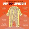 image:imageSwimZip Girls LongSleeve UPF 50 Swimsuit for Baby Toddler amp Little GirlsDitsy Floral