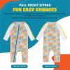 image:imageSwimZip Girls LongSleeve UPF 50 Swimsuit for Baby Toddler amp Little GirlsGroovy