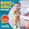 image:imageSwimZip Girls LongSleeve UPF 50 Swimsuit for Baby Toddler amp Little GirlsHibiscus
