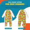 image:imageSwimZip Girls LongSleeve UPF 50 Swimsuit for Baby Toddler amp Little GirlsHibiscus