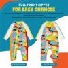 image:imageSwimZip Girls LongSleeve UPF 50 Swimsuit for Baby Toddler amp Little GirlsJoyful
