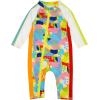 image:imageSwimZip Girls LongSleeve UPF 50 Swimsuit for Baby Toddler amp Little GirlsJoyful