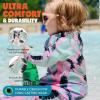 image:imageSwimZip Girls LongSleeve UPF 50 Swimsuit for Baby Toddler amp Little GirlsPalm