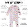 image:imageSwimZip Girls LongSleeve UPF 50 Swimsuit for Baby Toddler amp Little GirlsPetals
