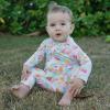 image:imageSwimZip Girls LongSleeve UPF 50 Swimsuit for Baby Toddler amp Little GirlsPetals