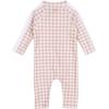 image:imageSwimZip Girls LongSleeve UPF 50 Swimsuit for Baby Toddler amp Little GirlsPink Gingham