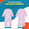 image:imageSwimZip Girls LongSleeve UPF 50 Swimsuit for Baby Toddler amp Little GirlsSassy Surfer Pink Dots