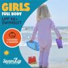 image:imageSwimZip Girls LongSleeve UPF 50 Swimsuit for Baby Toddler amp Little GirlsSassy Surfer Pink Dots