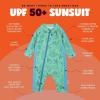 image:imageSwimZip Girls LongSleeve UPF 50 Swimsuit for Baby Toddler amp Little GirlsSeashell