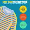 image:imageSwimZip Girls LongSleeve UPF 50 Swimsuit for Baby Toddler amp Little GirlsSunny Stripe